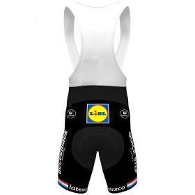 Completo Maglia + Pantaloncino con bretelle 2020 Quick-Step Floors Lussemburgo Campioni N001